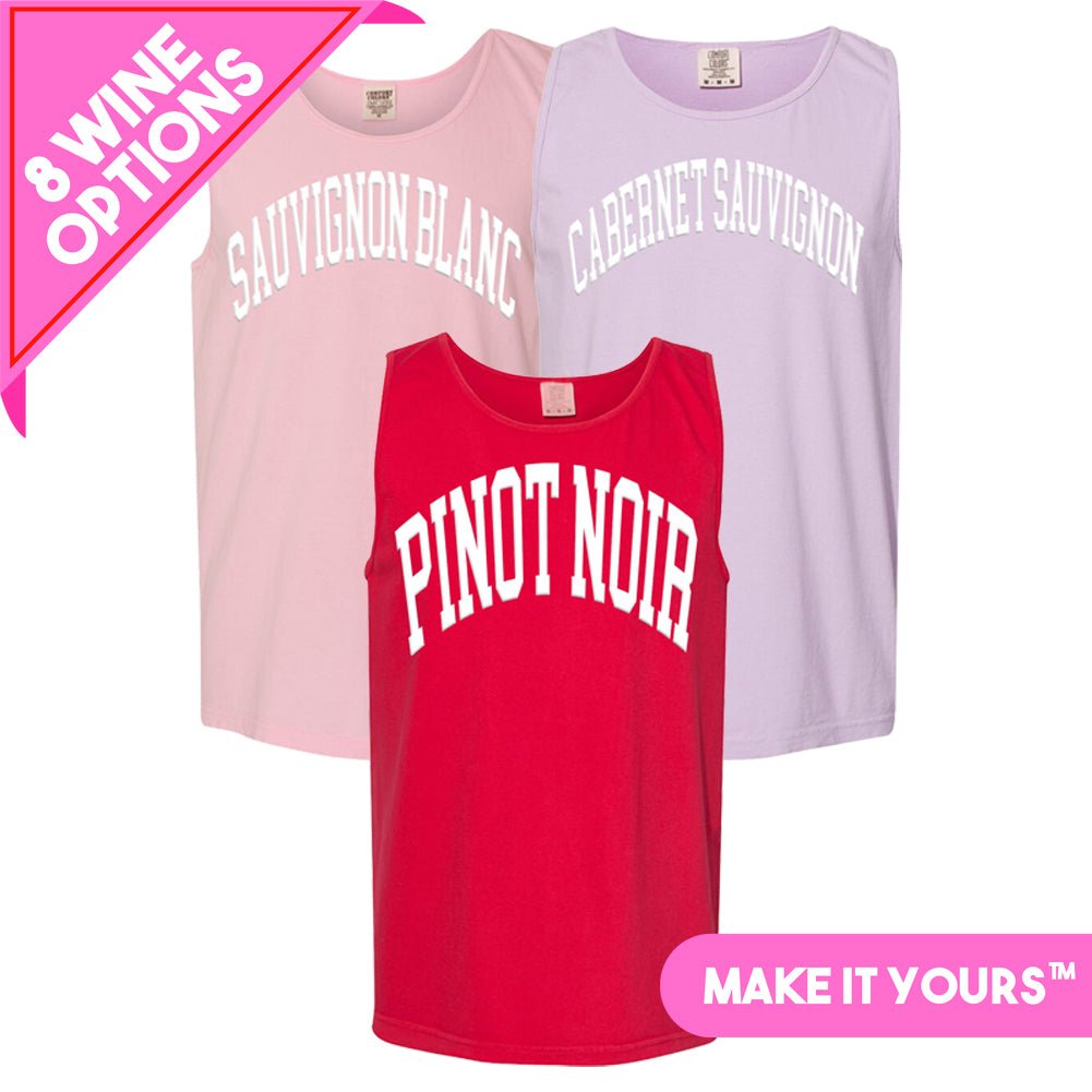 Make It Yours™ 'Wine' PUFF Tank Top - United Monograms