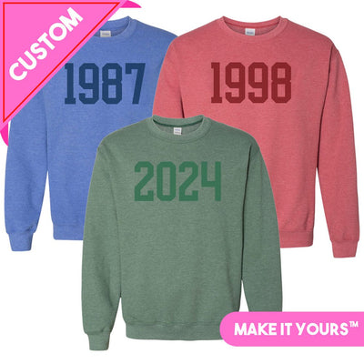 Make It Yours™ 'Year' Crewneck Sweatshirt - United Monograms