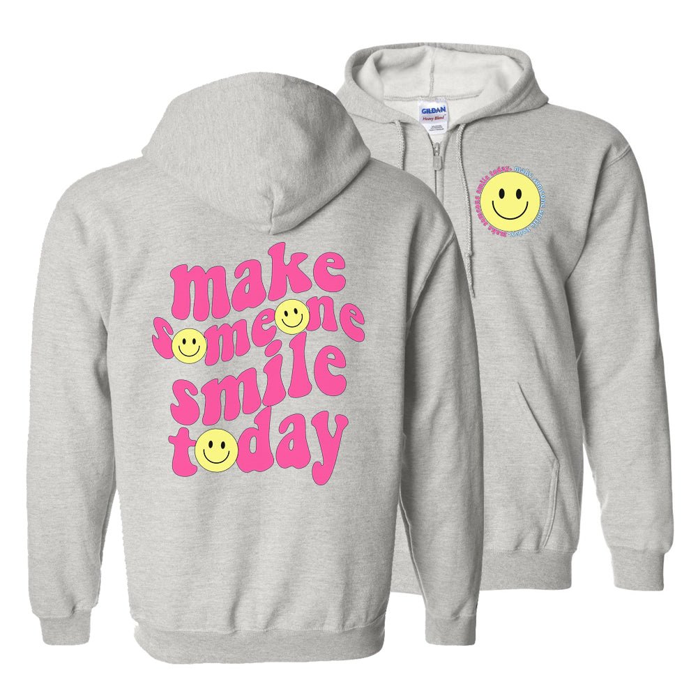 'Make Someone Smile Today' Front & Back Full Zip - United Monograms