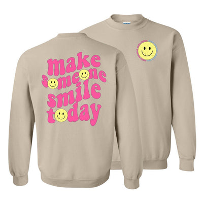 'Make Someone Smile Today' Front & Back Sweatshirt - United Monograms