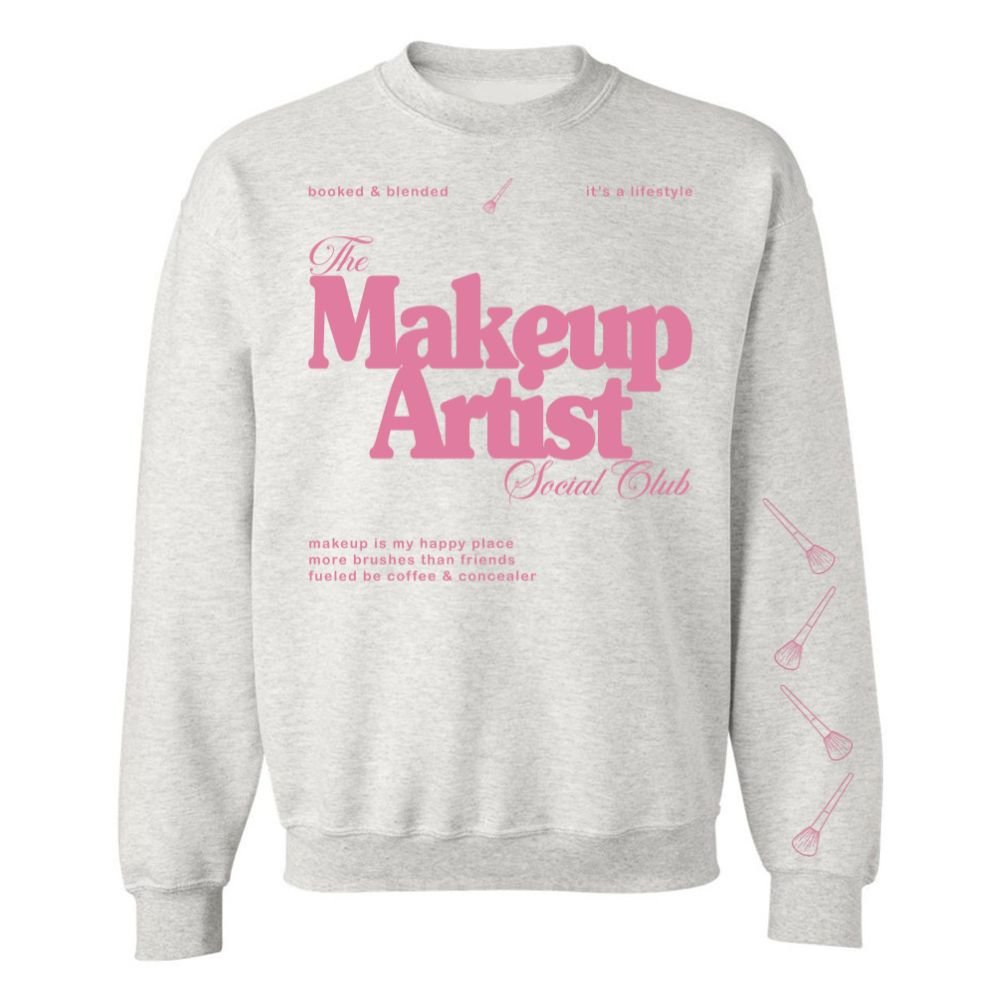 ‘Makeup Artist Social Club' Crewneck Sweatshirt - United Monograms