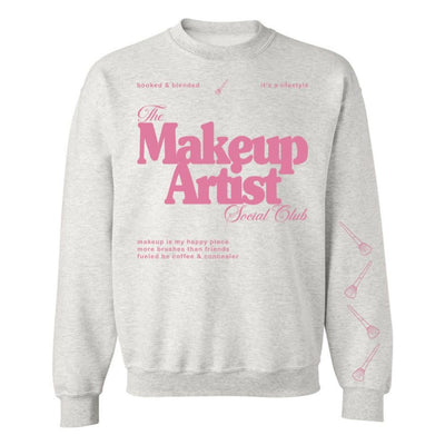 ‘Makeup Artist Social Club' Crewneck Sweatshirt - United Monograms