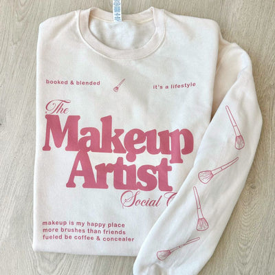 ‘Makeup Artist Social Club' Crewneck Sweatshirt - United Monograms