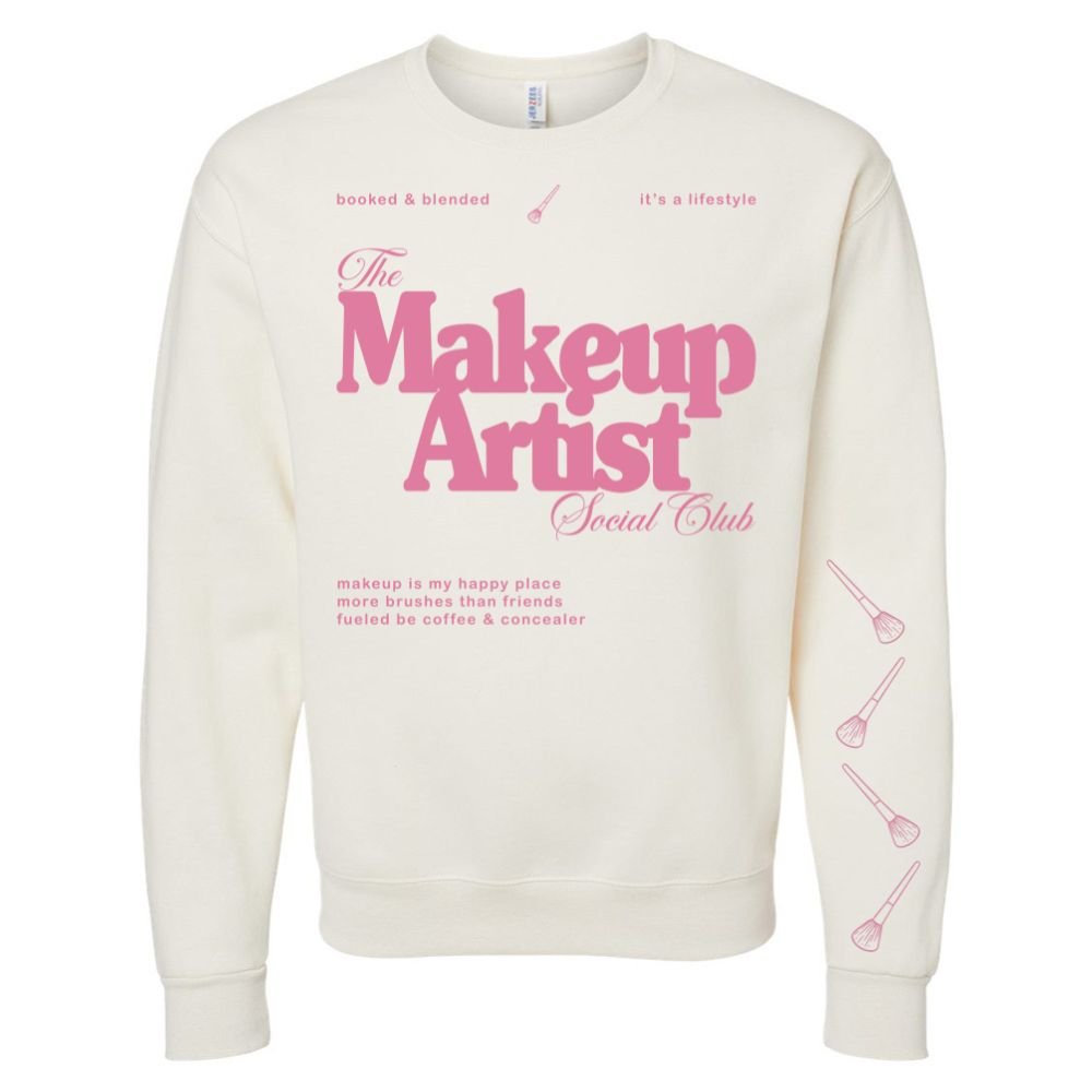 ‘Makeup Artist Social Club' Crewneck Sweatshirt - United Monograms