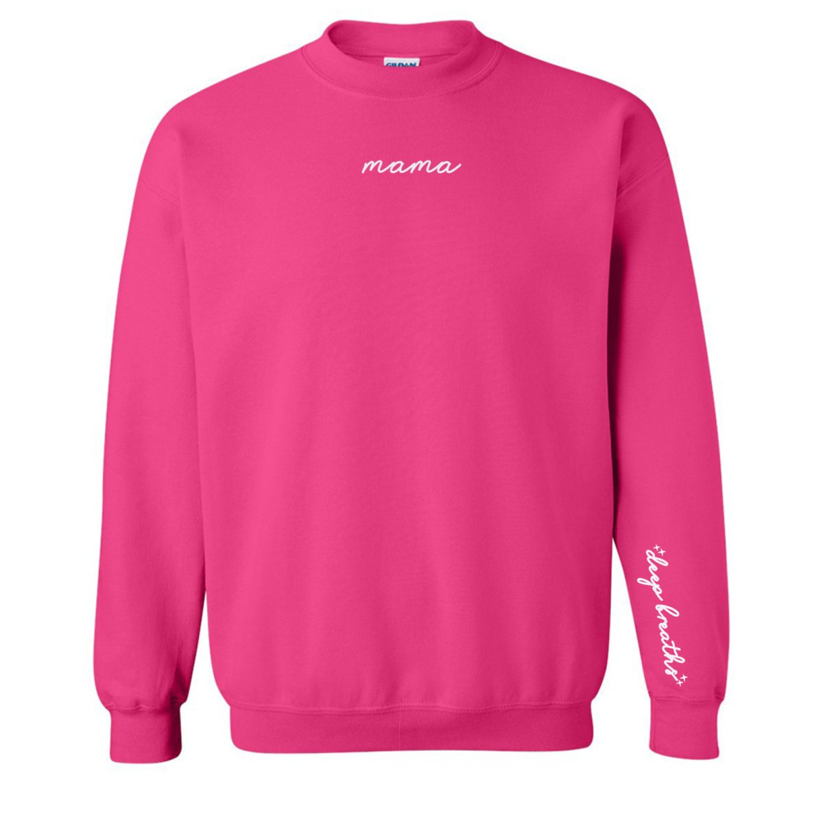 Mama 'Deep Breaths Reminder' Crewneck Sweatshirt - United Monograms