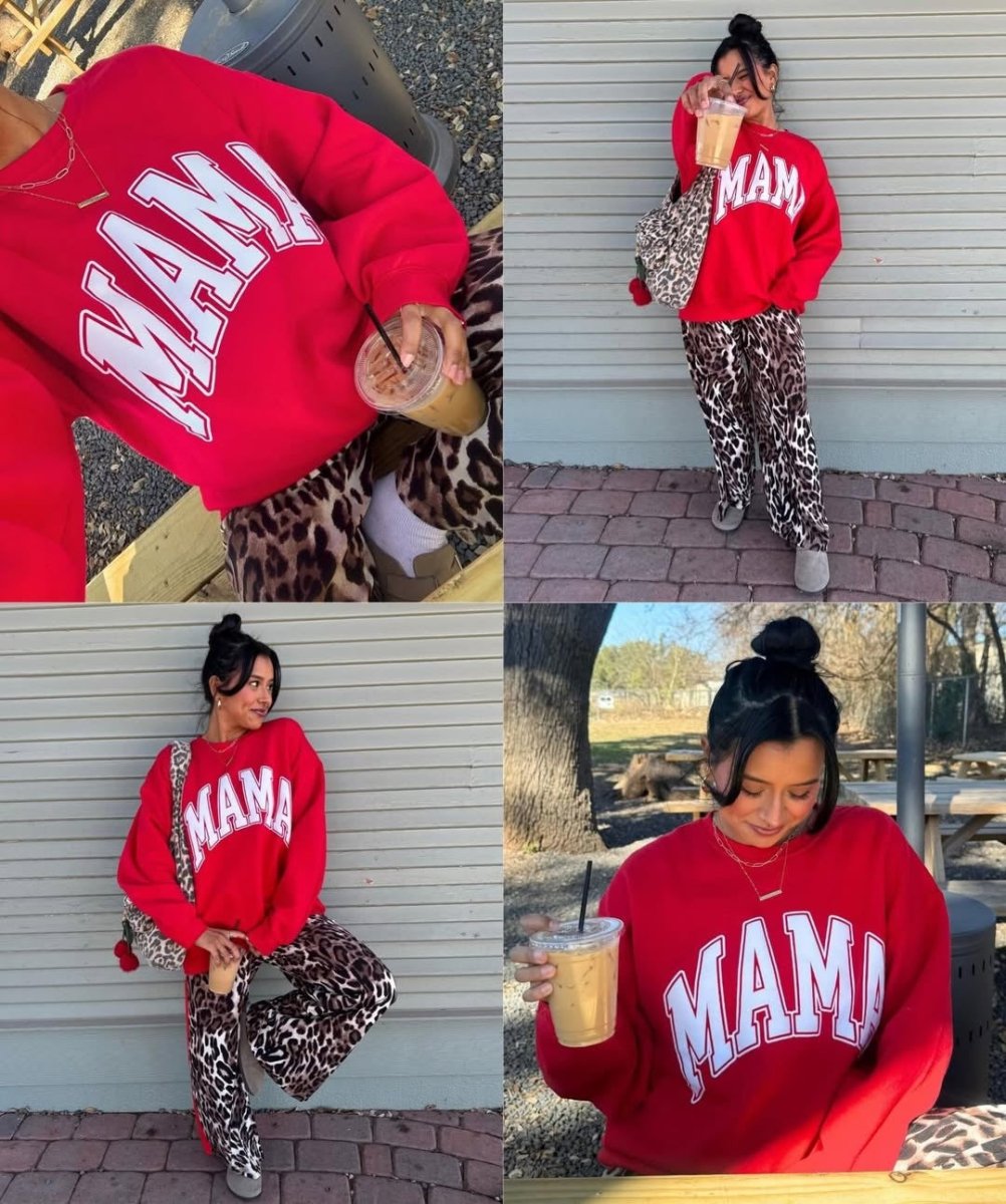 'Mama' PUFF Crewneck Sweatshirt – United Monograms