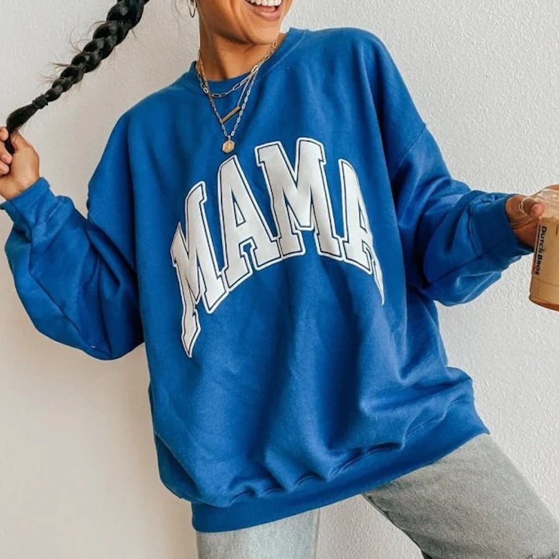 'Mama' PUFF Crewneck Sweatshirt - United Monograms