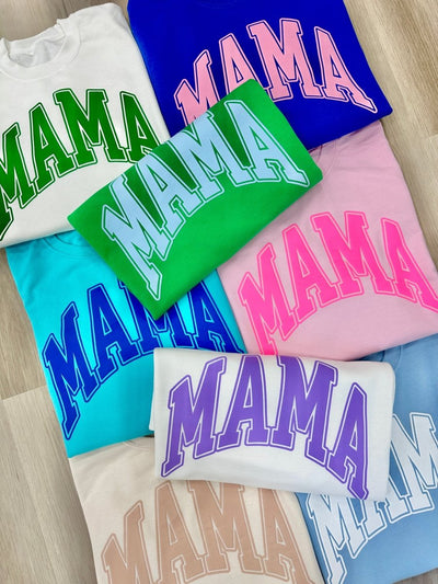 'Mama' PUFF Crewneck Sweatshirt - United Monograms