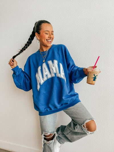 'Mama' PUFF Crewneck Sweatshirt - United Monograms