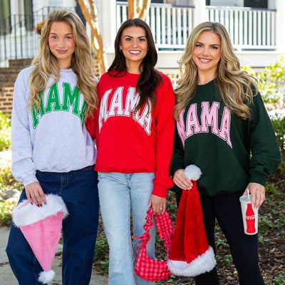 'Mama' PUFF Crewneck Sweatshirt - United Monograms