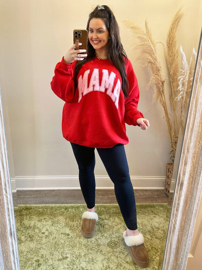 'Mama' PUFF Crewneck Sweatshirt - United Monograms