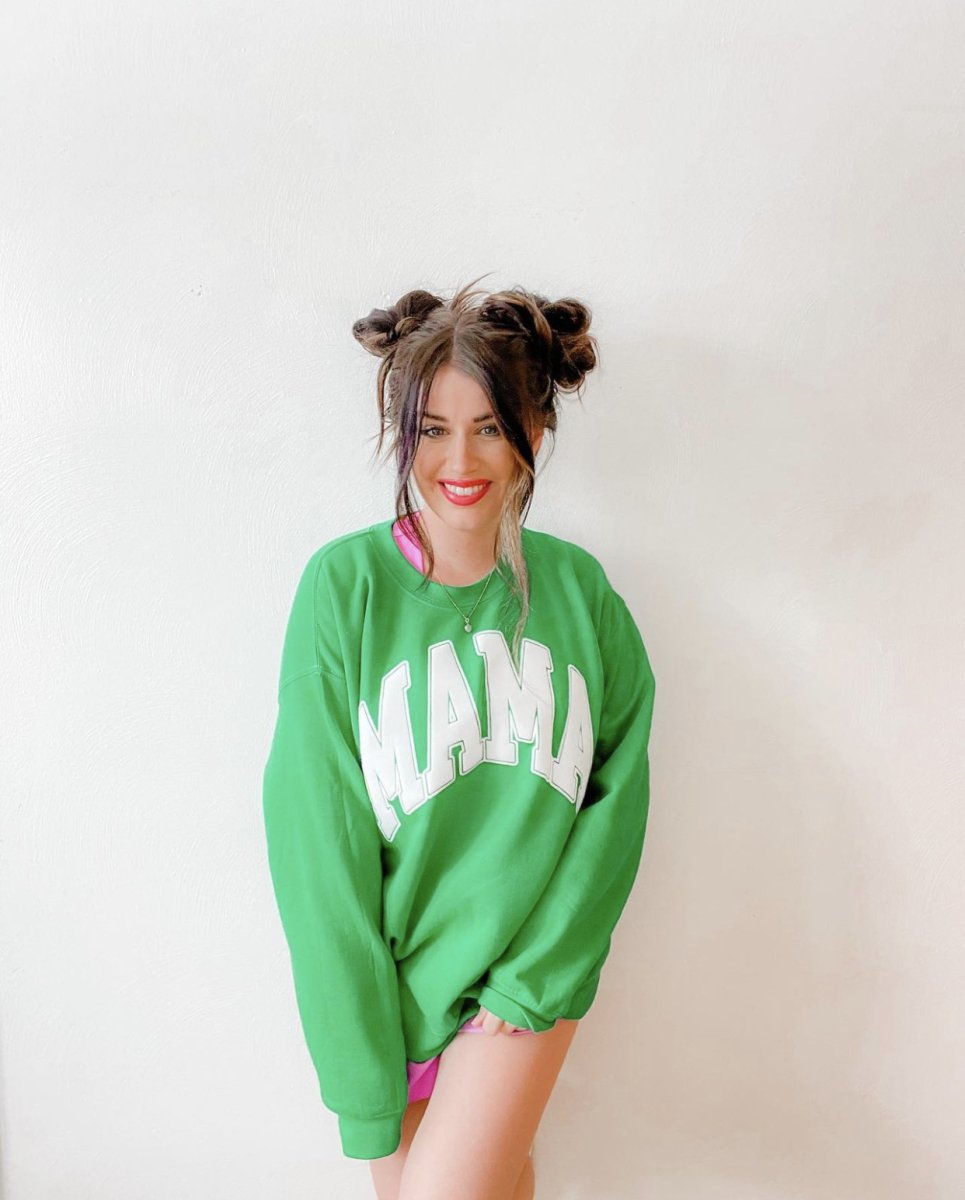 'Mama' PUFF Crewneck Sweatshirt - United Monograms