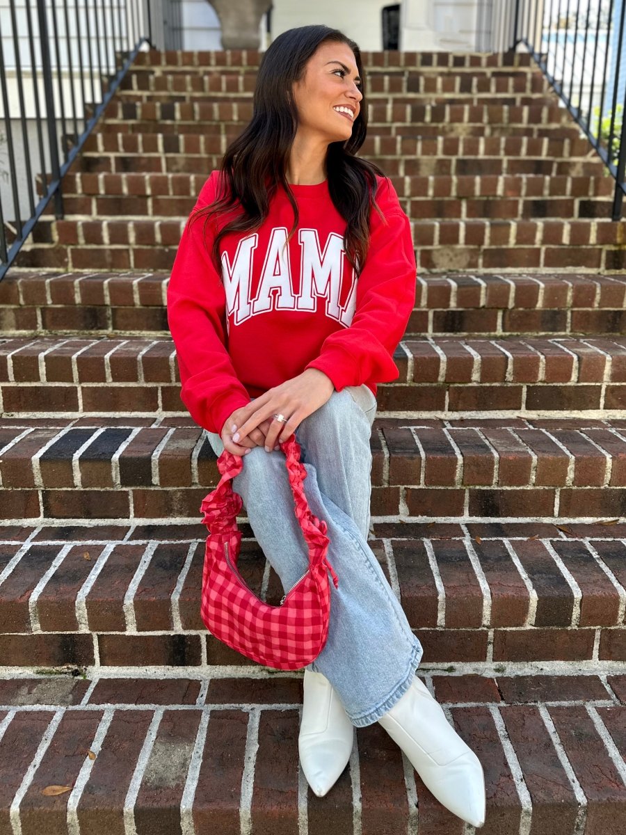 'Mama' PUFF Crewneck Sweatshirt - United Monograms