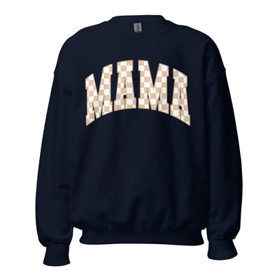 'Mama Tan Check' Crewneck Sweatshirt - United Monograms