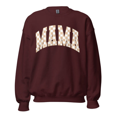 'Mama Tan Check' Crewneck Sweatshirt - United Monograms