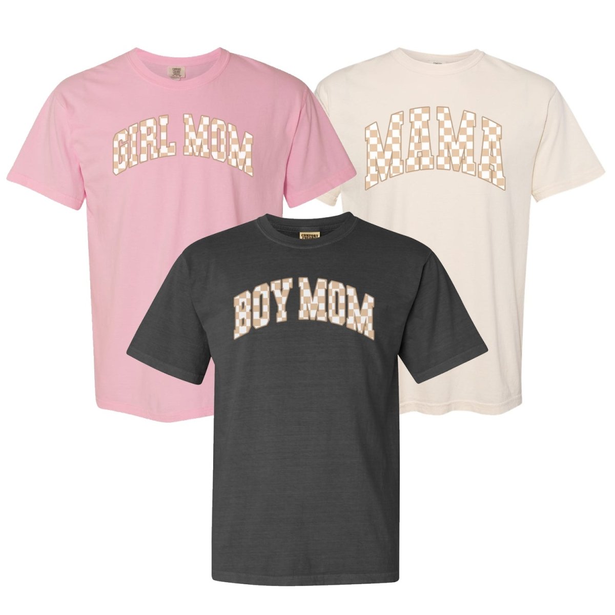 'Mama Tan Check' T - Shirt - United Monograms