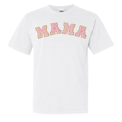 Mama/Mom Letter Patch Comfort Colors T-Shirt - United Monograms