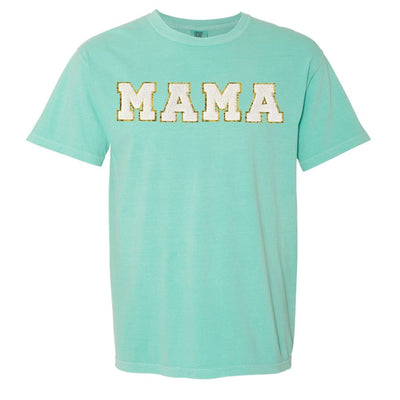 Mama/Mom Letter Patch Comfort Colors T-Shirt - United Monograms