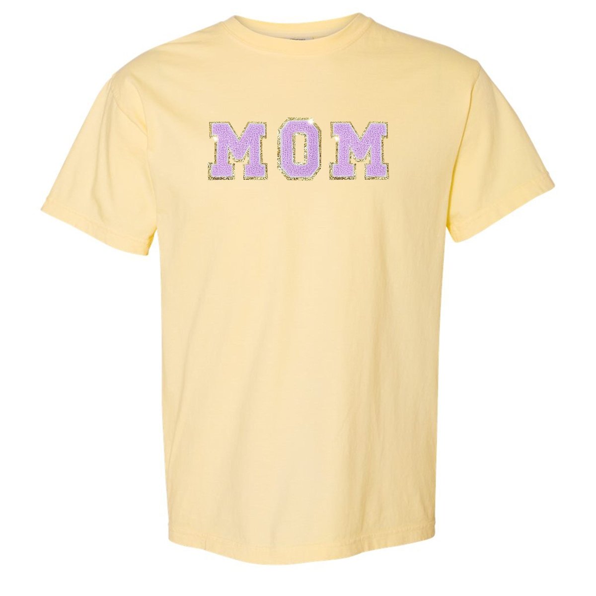 Mama/Mom Letter Patch Comfort Colors T-Shirt - United Monograms