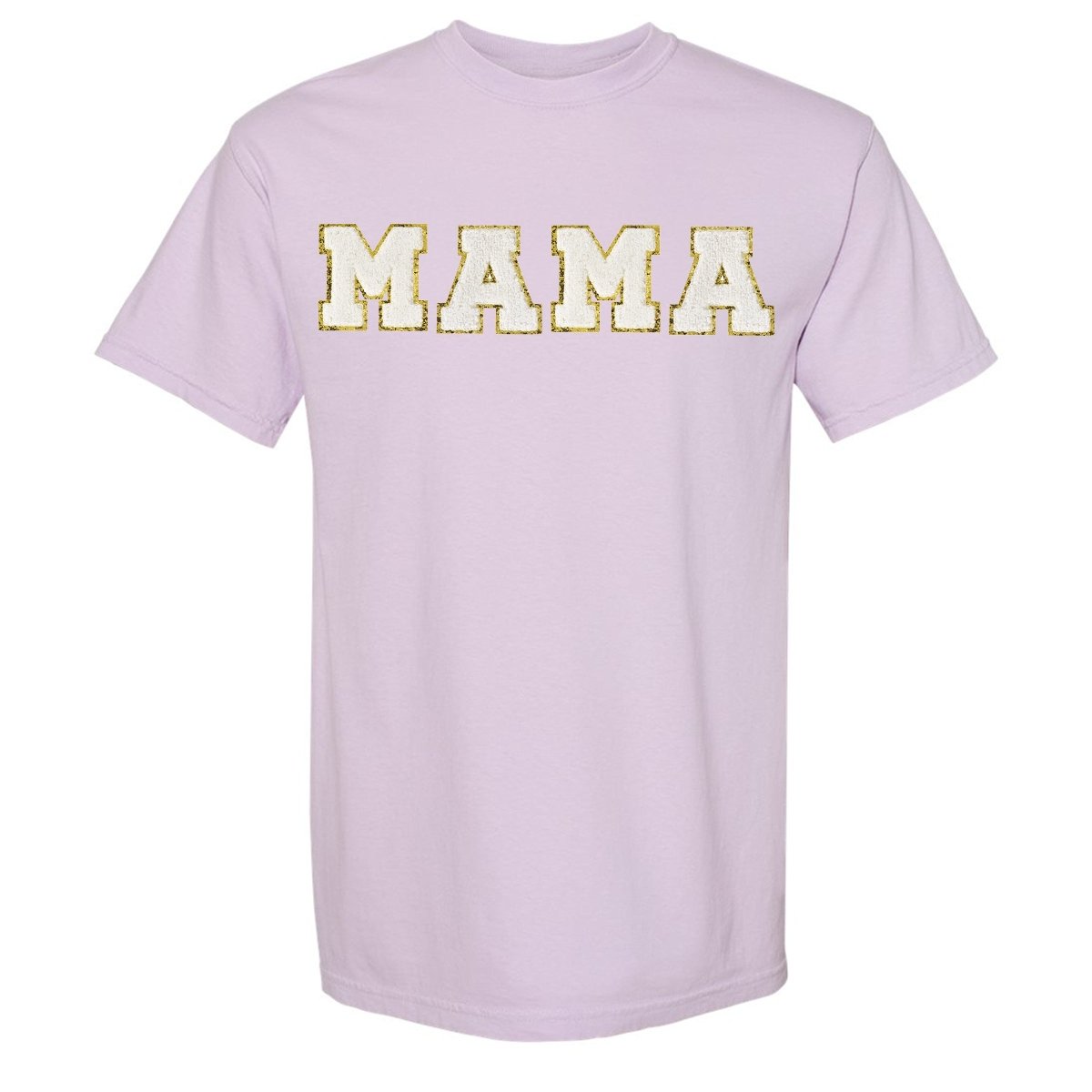 Mama/Mom Letter Patch Comfort Colors T-Shirt - United Monograms