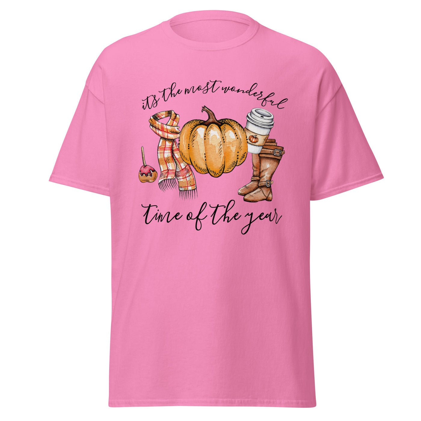 Monogrammed Fall 'Most Wonderful Time' Basic T-Shirt