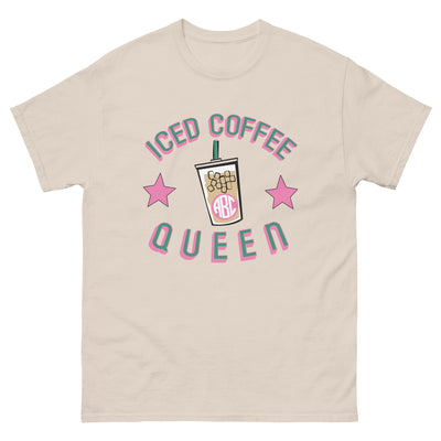 Monogrammed 'Iced Coffee Queen' Basic T-Shirt