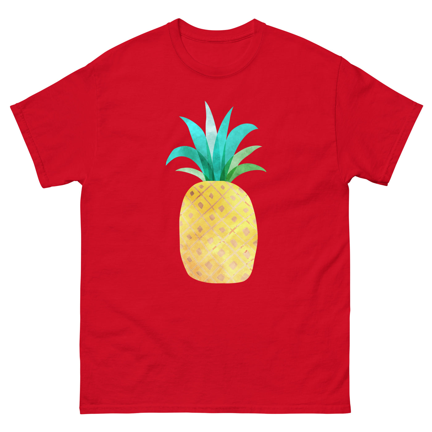 'Watercolor Pineapple' Basic T-Shirt