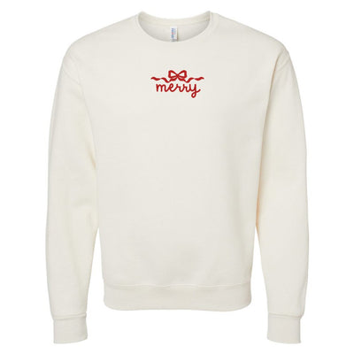 'Merry Bow' Crewneck Sweatshirt - United Monograms