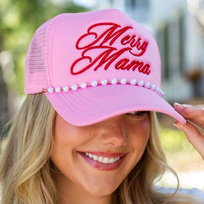'Merry Mama Mojo' Pearl Trucker Hat - United Monograms