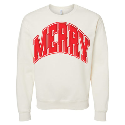 'Merry' Puff Crewneck Sweatshirt - United Monograms