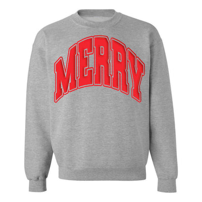 'Merry' Puff Crewneck Sweatshirt - United Monograms