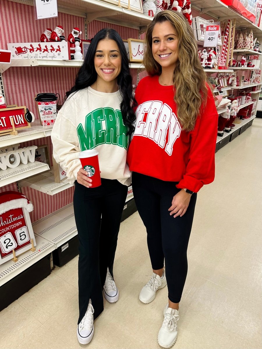 'Merry' Puff Crewneck Sweatshirt - United Monograms