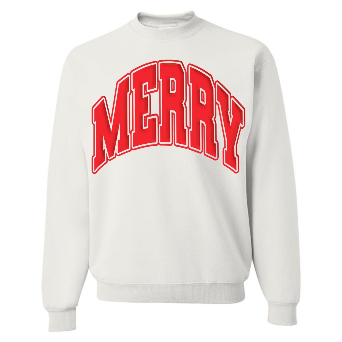 'Merry' Puff Crewneck Sweatshirt - United Monograms