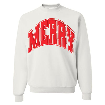 'Merry' Puff Crewneck Sweatshirt - United Monograms
