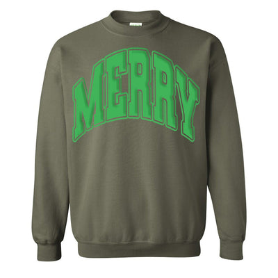 'Merry' Puff Crewneck Sweatshirt - United Monograms