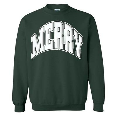 'Merry' Puff Crewneck Sweatshirt - United Monograms
