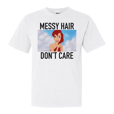 'Messy Hair, Don't Care' Princess T-Shirt - United Monograms