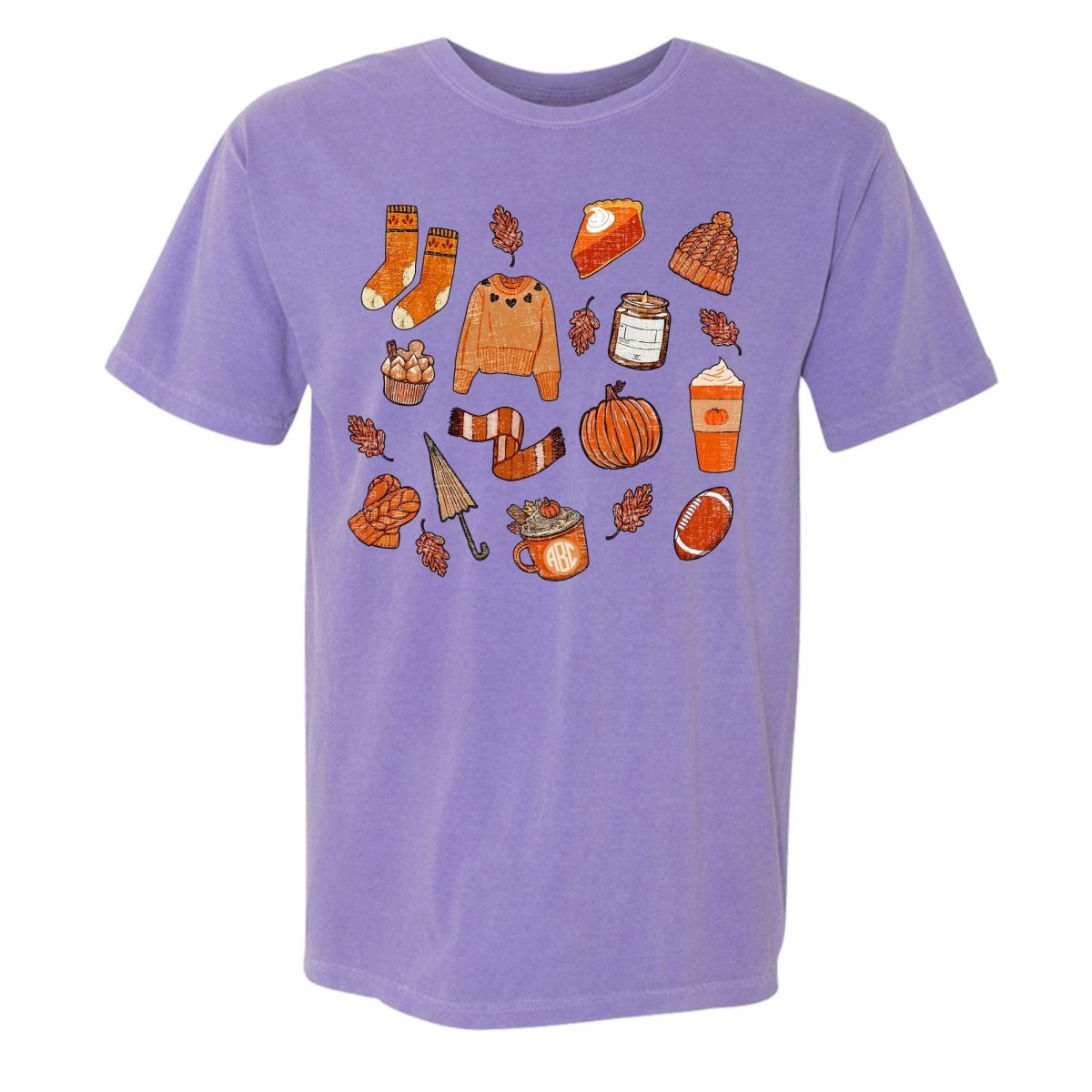 Monogramed 'Cozy Fall' T-Shirt - United Monograms