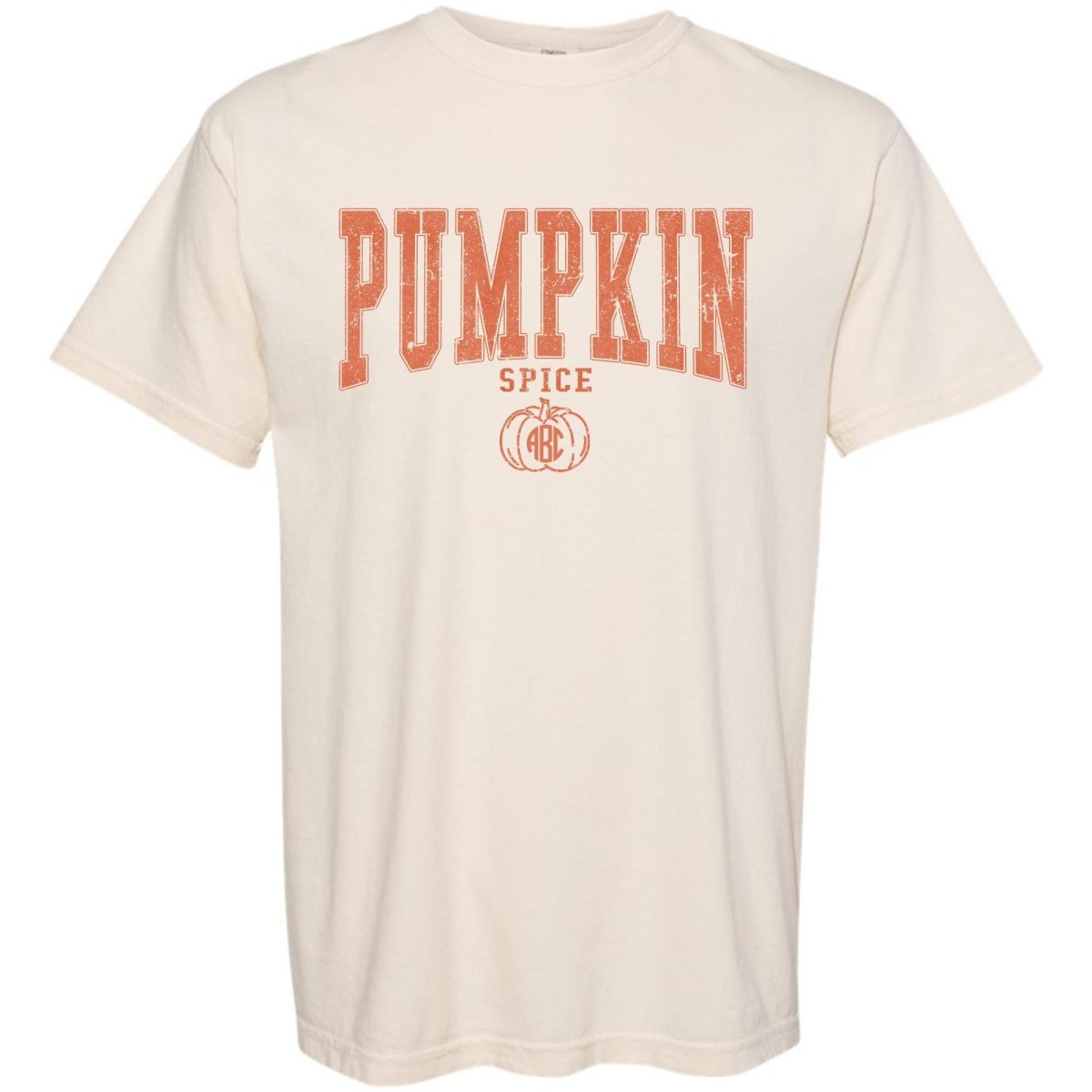 Monogramed 'Pumpkin Spice Varsity' T-Shirt - United Monograms
