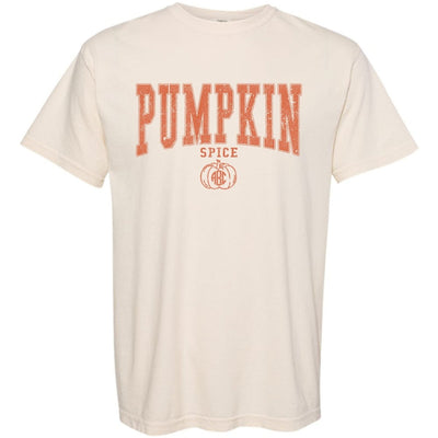Monogramed 'Pumpkin Spice Varsity' T-Shirt - United Monograms