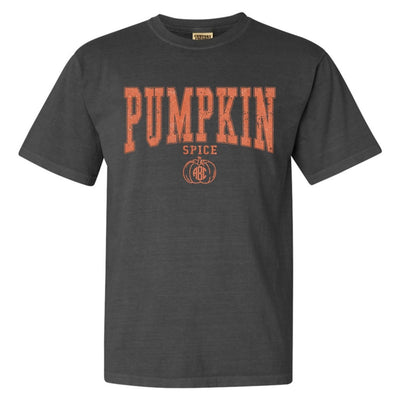 Monogramed 'Pumpkin Spice Varsity' T-Shirt - United Monograms