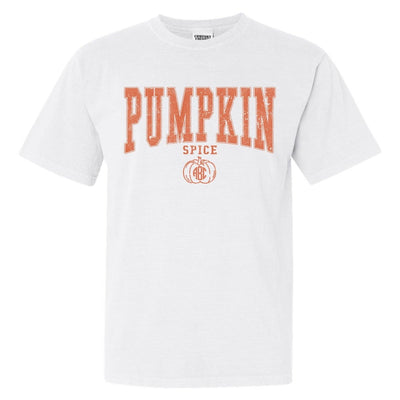 Monogramed 'Pumpkin Spice Varsity' T-Shirt - United Monograms
