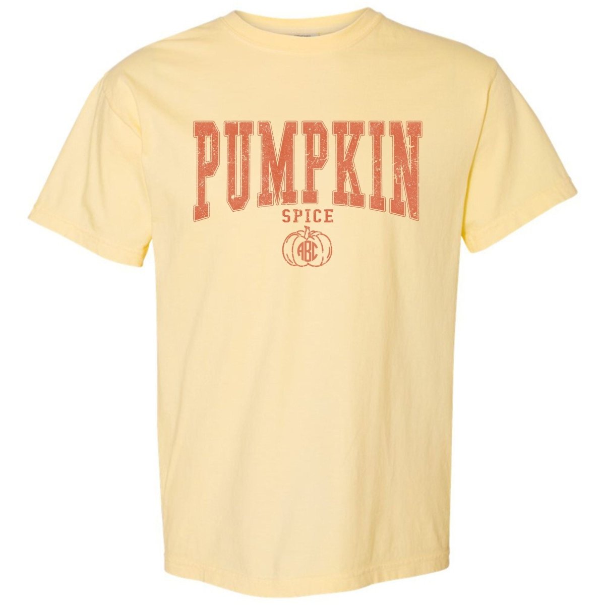 Monogramed 'Pumpkin Spice Varsity' T-Shirt - United Monograms