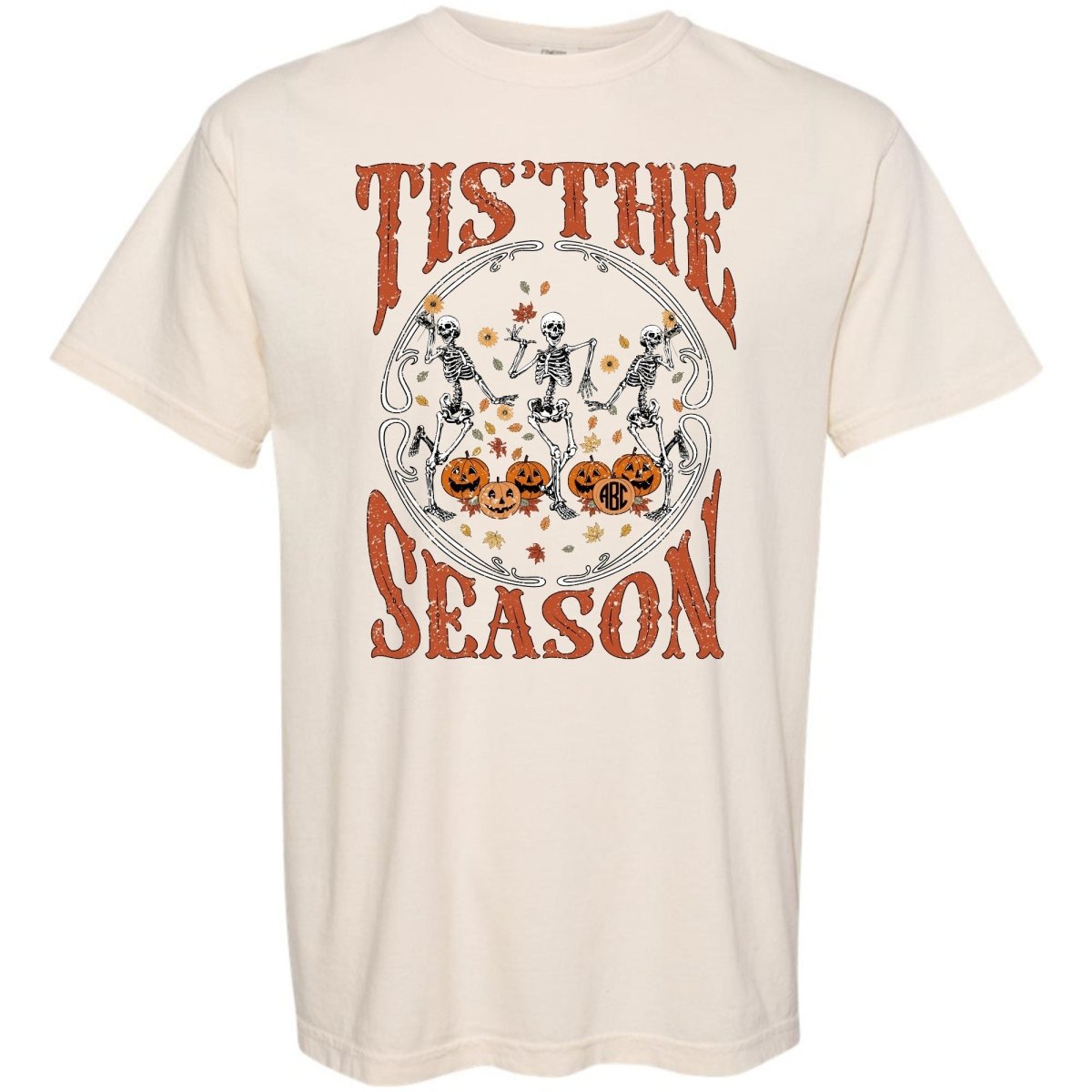 Monogramed 'Tis The Season Skeletons' T-Shirt - United Monograms