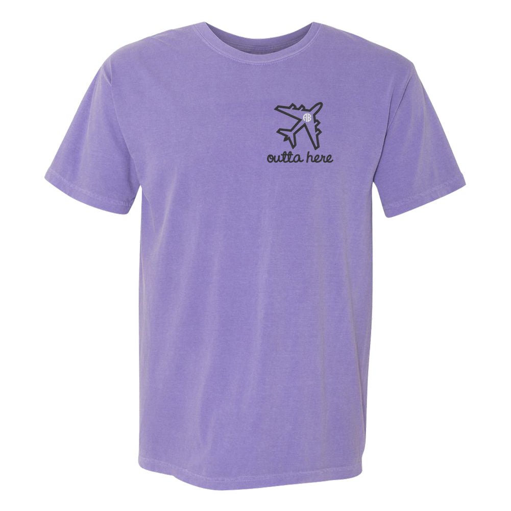 Monogrammed Airplane 'Outta Here' T-Shirt - United Monograms