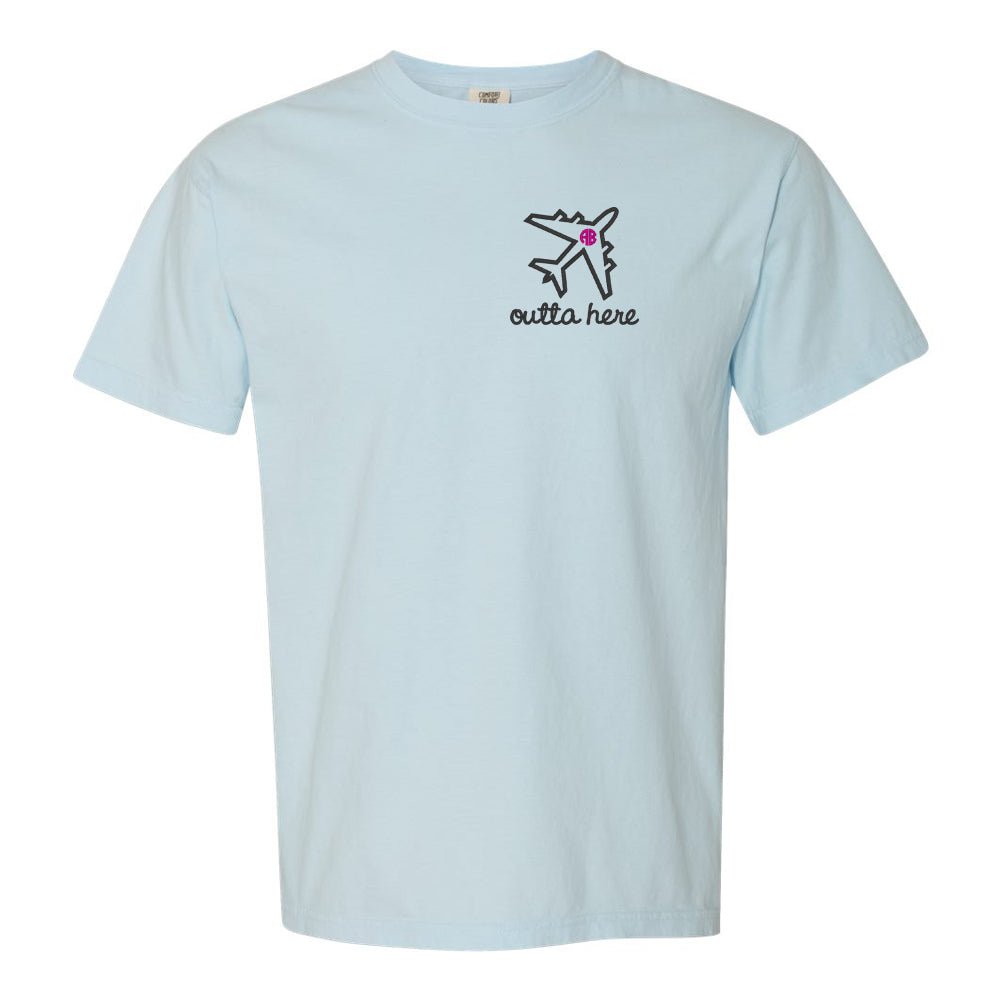 Monogrammed Airplane 'Outta Here' T-Shirt - United Monograms