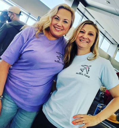Monogrammed Airplane 'Outta Here' T-Shirt - United Monograms