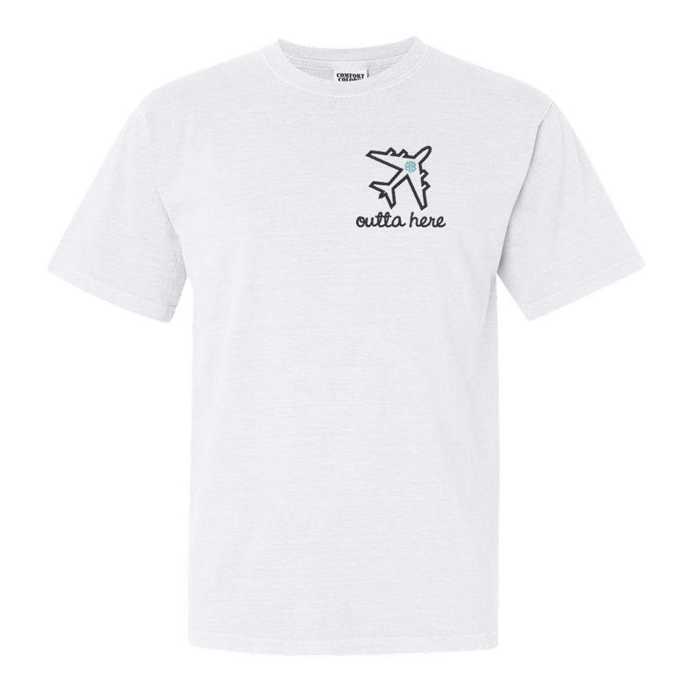 Monogrammed Airplane 'Outta Here' T-Shirt - United Monograms