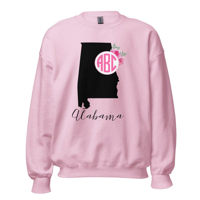 Monogrammed 'Alabama State Pride' Crewneck Sweatshirt - United Monograms