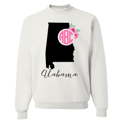 Monogrammed 'Alabama State Pride' Crewneck Sweatshirt - United Monograms